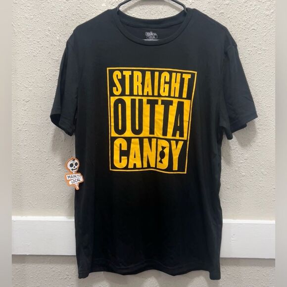 Main and Local "Straight Outta Candy" Halloween Men's Tee NWT L - Picture 1 of 3